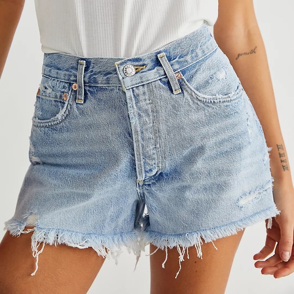 Agolde Pants - Agolde parker cut off distressed button fly shorts size 27 revolve free people